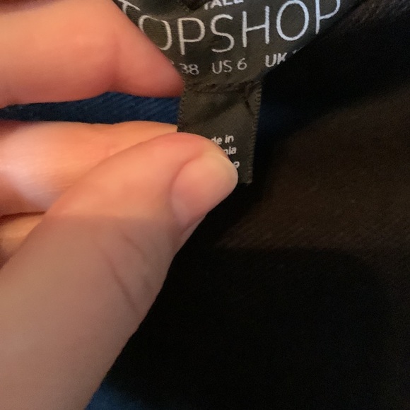 Black Scalloped TopShop Preppy Mini Skirt Size 6 - Picture 3 of 4